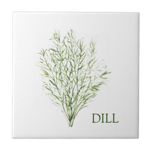 Dill-Kräuter Grünzeug Küchen-Kochkunst Grünpflanze Fliese