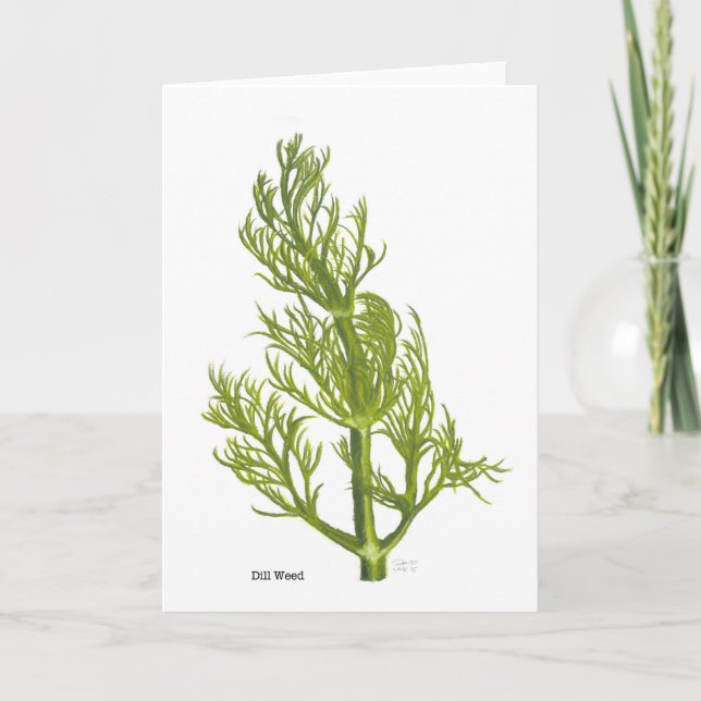 Dill Kunst Dankeskarte (Vorderseite)