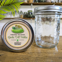 Dill Pickle Canning Jar Kraft Papier Style Label Runder Aufkleber