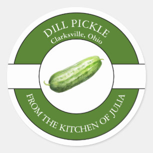Dill-Pickle-Etikett Runder Aufkleber