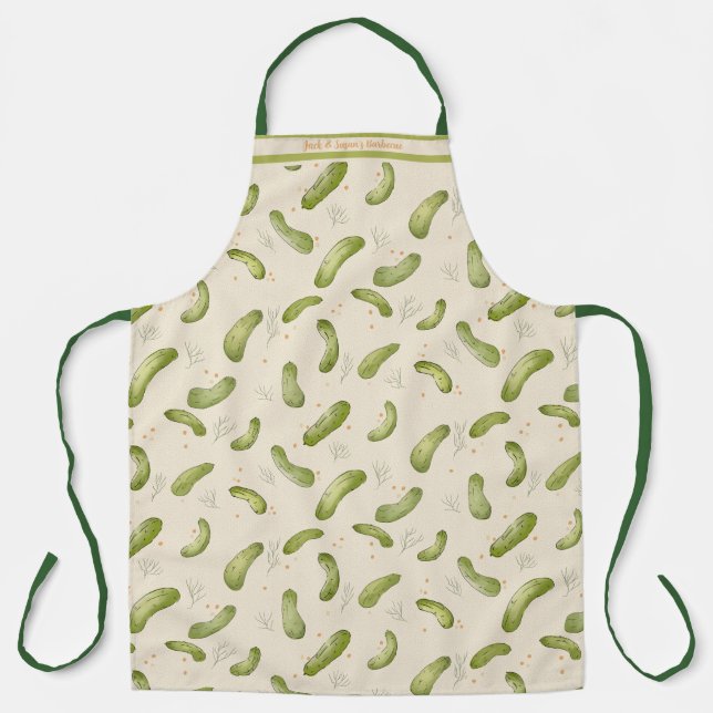 Dill Pickle Muster All-Over-Print-Schürze Schürze (Vorderseite)