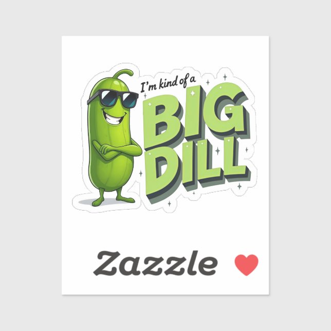 Dill Pickles Lovers Gift - Funny Cartoon Designs Aufkleber (Blatt)