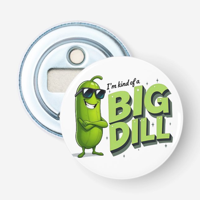 Dill Pickles Lovers Gift - Funny Cartoon Designs Flaschenöffner (Vorderseite)
