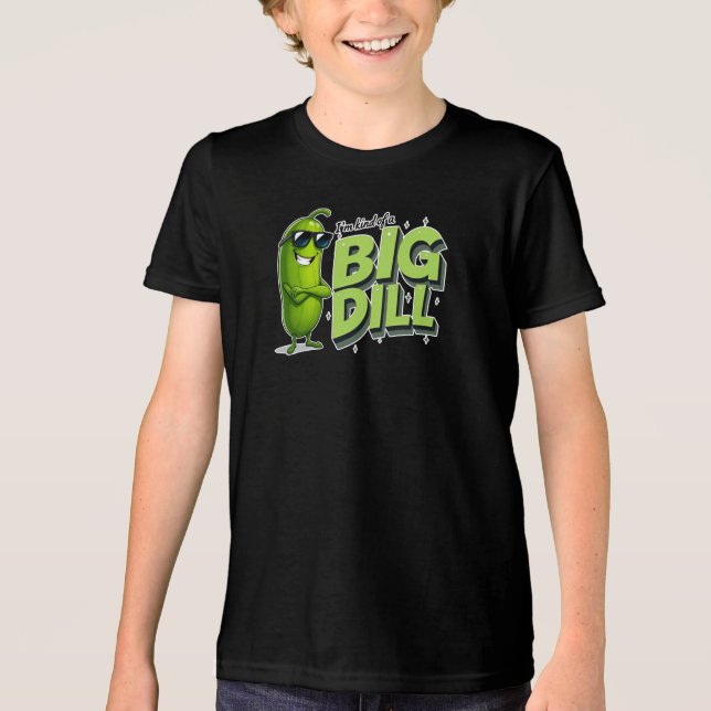 Dill Pickles Lovers Gift - Funny Cartoon Designs Tri-Blend Shirt (Vorderseite)