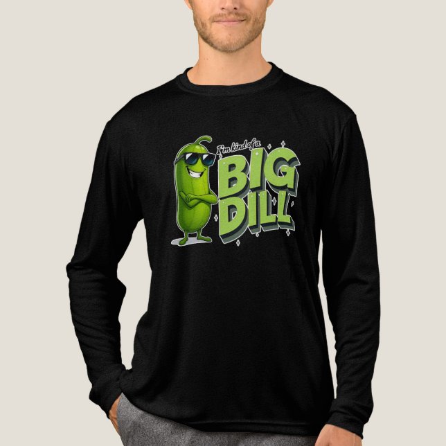 Dill Pickles Lovers Gift - Funny Cartoon Designs Tri-Blend Shirt (Vorderseite)