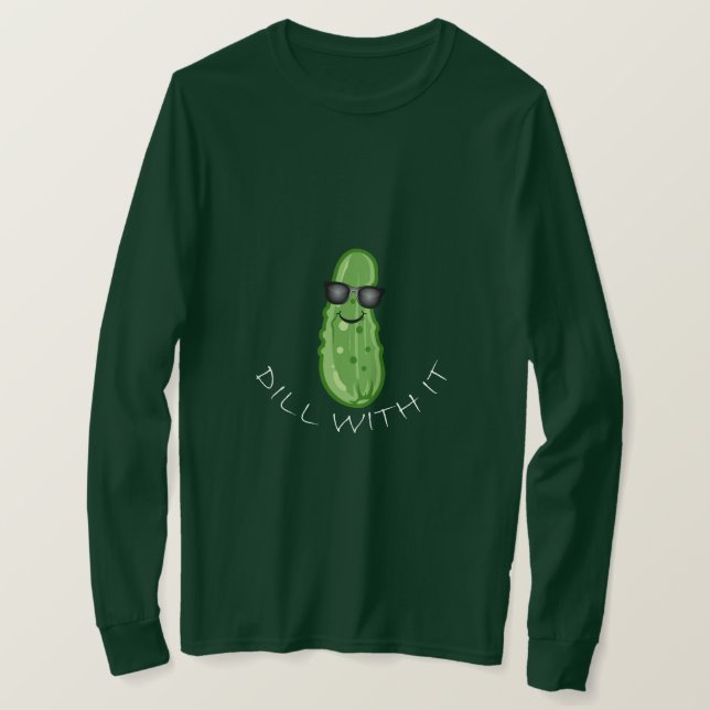 Dill with It Design - Basic Long Sleeve T - Shirt (Design vorne)