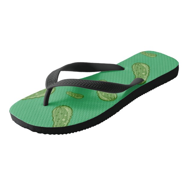 Dill with it Design - Erwachsene Flip Flops, breit Flip Flops (Schrägansicht)