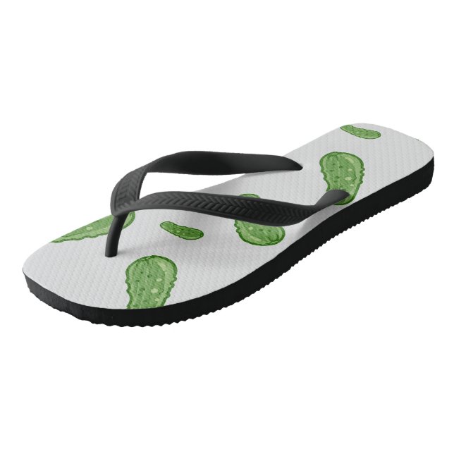 Dill with it Design - Erwachsene Flip Flops, breit Flip Flops (Schrägansicht)