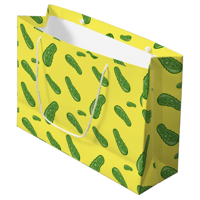 Dill with It Design - Gift Bag - Large Große Geschenktüte (Vorderseite Schrägansicht)