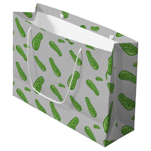 Dill with It Design - Gift Bag - Large Große Geschenktüte (Vorderseite Schrägansicht)