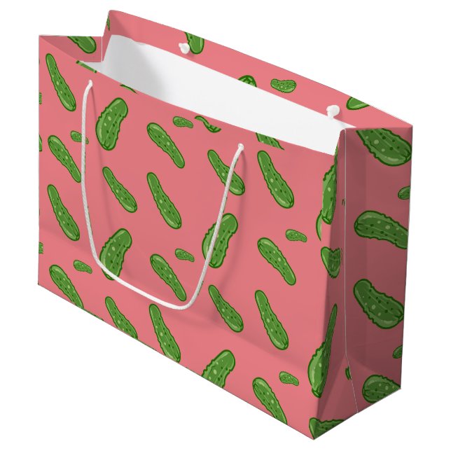 Dill with It Design - Gift Bag - Large Große Geschenktüte (Vorderseite Schrägansicht)