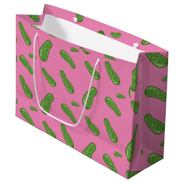 Dill with It Design - Gift Bag - Large Große Geschenktüte (Vorderseite Schrägansicht)