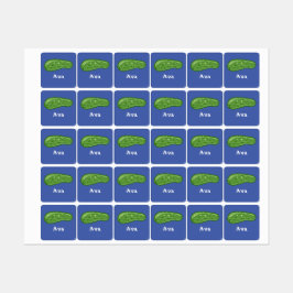 Dill with It Design - Kleines Quadrat Bekleidungse Etiketten