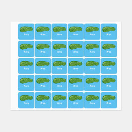 Dill with It Design - Kleines Quadrat Bekleidungse Etiketten