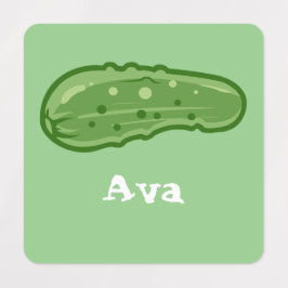 Dill with It Design - Kleines Quadrat Bekleidungse Etiketten