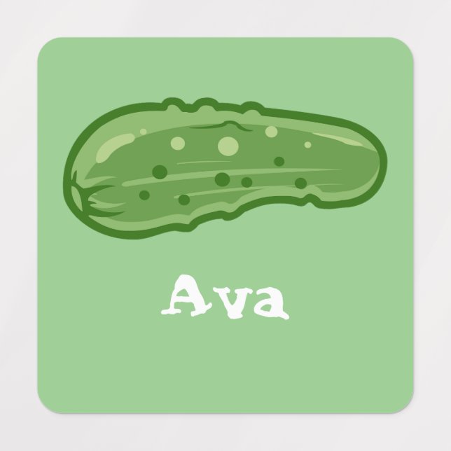 Dill with It Design - Kleines Quadrat Bekleidungse Etiketten (Design 1)