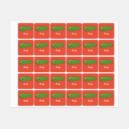 Dill with It Design - Kleines Quadrat Bekleidungse Etiketten