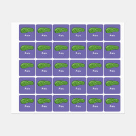 Dill with It Design - Kleines Quadrat Bekleidungse Etiketten
