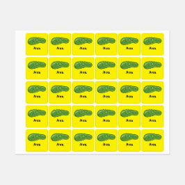 Dill with It Design - Kleines Quadrat Bekleidungse Etiketten