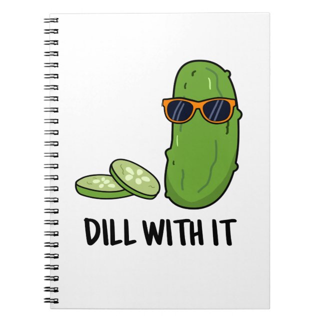 Dill with it Funny Dill Pickle Puff Notizblock (Vorderseite)
