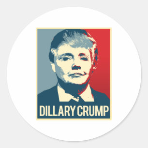 Dillary Crump Poster - - Runder Aufkleber