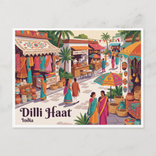 Dilli Haat Delhi Indien Postkarte
