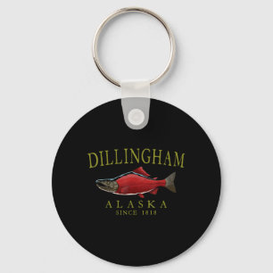 Dillingham Alaska Lachsangeln Seit 1818 Olive Schlüsselanhänger