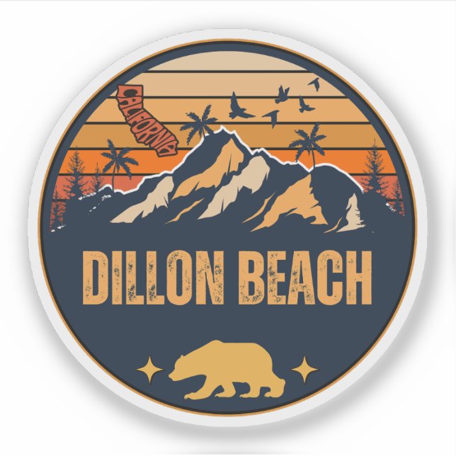 Dillon Beach, Kalifornien Aufkleber (Vorderseite)