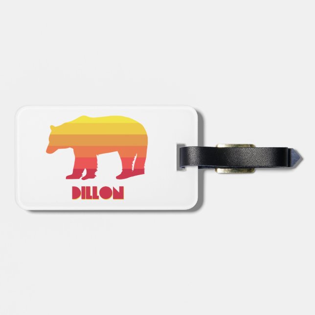 Dillon Colorado Rainbow Bear Gepäckanhänger (Rückseite horizontal)