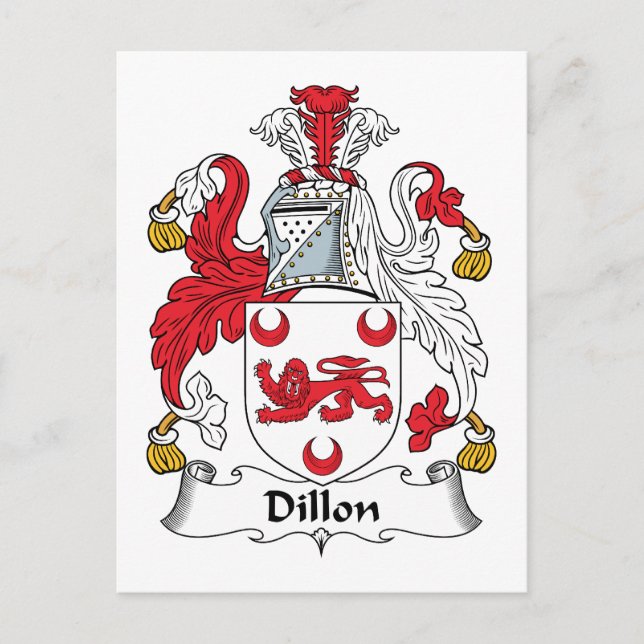 Dillon Familienwappen Postkarte (Vorderseite)