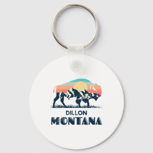 Dillon Montana Vintage Wandern Bison Natur Schlüsselanhänger