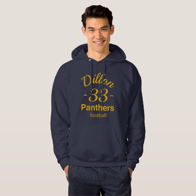 Dillon Panther-FußballHoodie # 33 Hoodie (Vorne ganz)