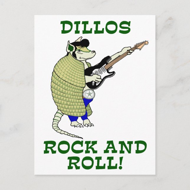 Dillos Rock and Roll Postkarte (Vorderseite)