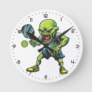 Dillzorian Menace Pickleball Runde Wanduhr