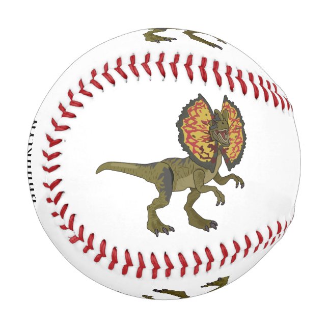 Dilophosaurus-Cartoon Baseball (Vorderseite Links)
