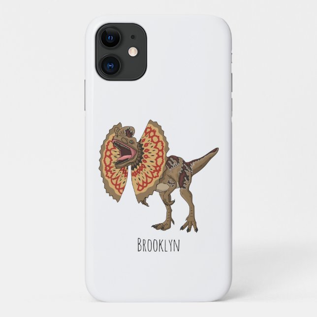 Dilophosaurus-Cartoon Case-Mate iPhone Hülle (Rückseite)