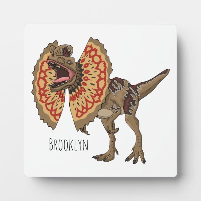 Dilophosaurus-Cartoon Fotoplatte (Vorderseite)