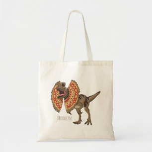 Dilophosaurus Cartoon-Illustration  Tragetasche