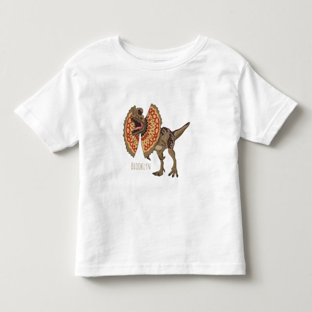Dilophosaurus-Cartoon Kleinkind T-shirt (Vorderseite)