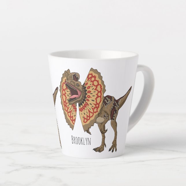 Dilophosaurus-Cartoon  Milchtasse (Rechte Ecke)