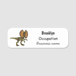 Dilophosaurus-Cartoon Namensschild