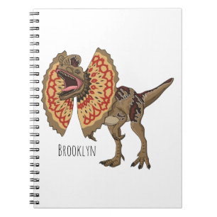 Dilophosaurus-Cartoon Notizblock