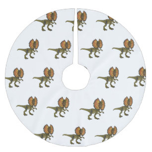 Dilophosaurus-Cartoon Polyester Weihnachtsbaumdecke