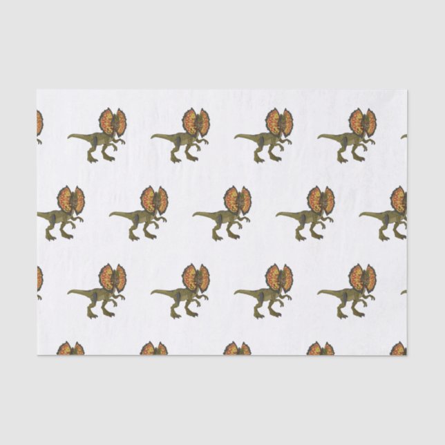 Dilophosaurus-Cartoon Seidenpapier (Vorderseite)