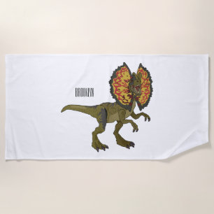 Dilophosaurus-Cartoon Strandtuch
