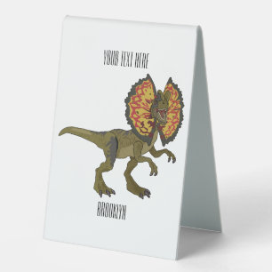 Dilophosaurus-Cartoon Tischaufsteller