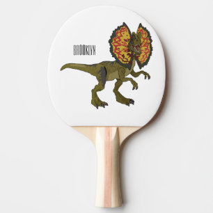 Dilophosaurus-Cartoon Tischtennis Schläger