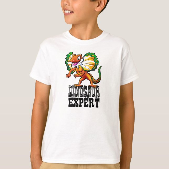 Dilophosaurus-Dino-Experte T-Shirt (Vorderseite)