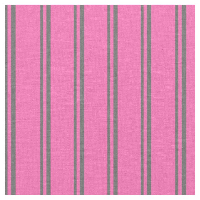 Dim Grau und Hot Pink Lined Muster Stoff (Nahaufnahme)