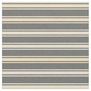 Dim Gray and Tan Colored Lined/Striping Pattern Stoff